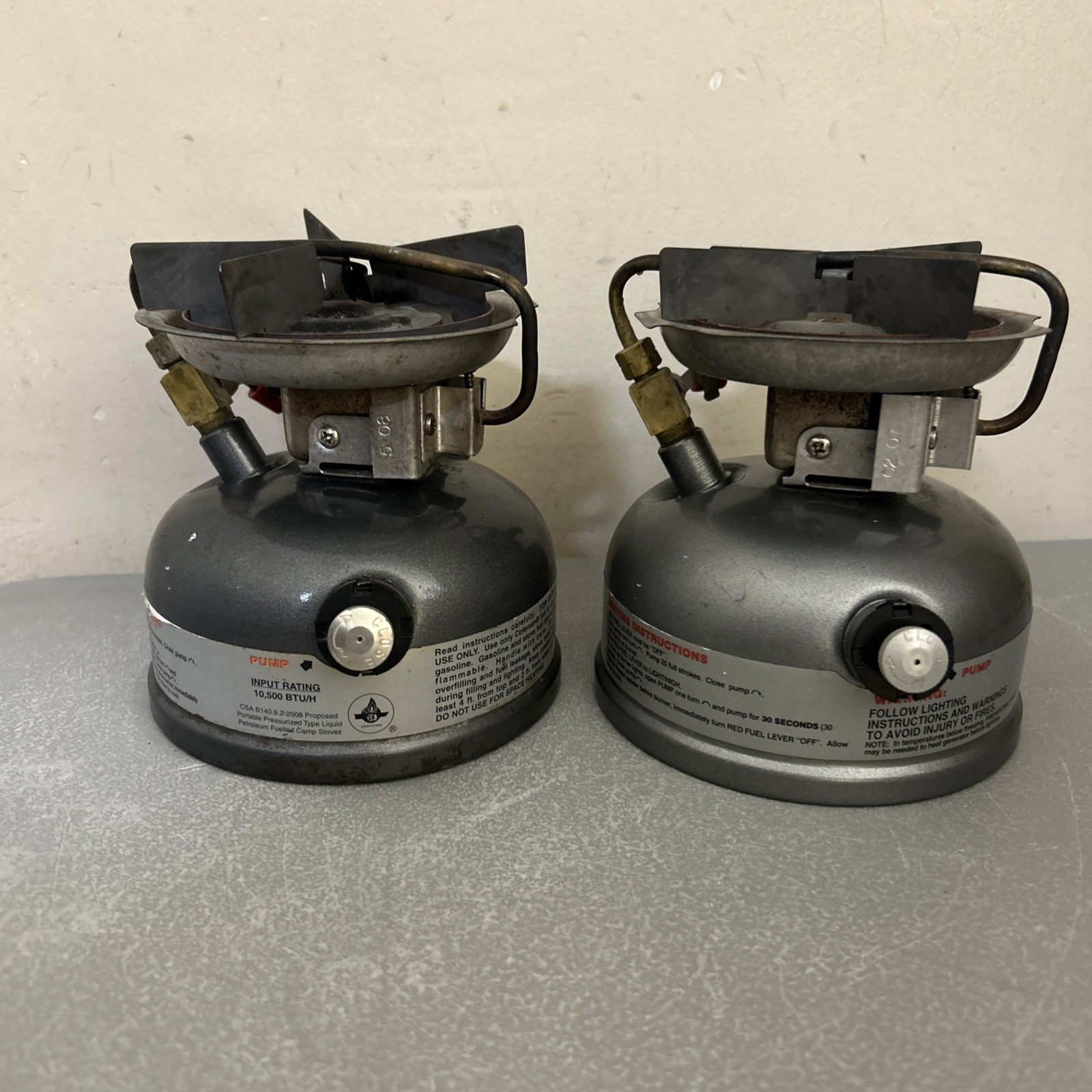 (2) COLEMAN Model 533 Dual Fuel Single Burner Camping Stoves