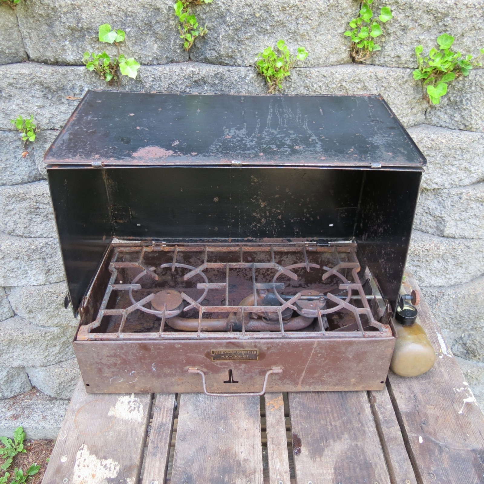 Prentiss Wabers Auto Cook Kit Camping Cookstove Vintage MODEL 3 – Rare UNTESTED