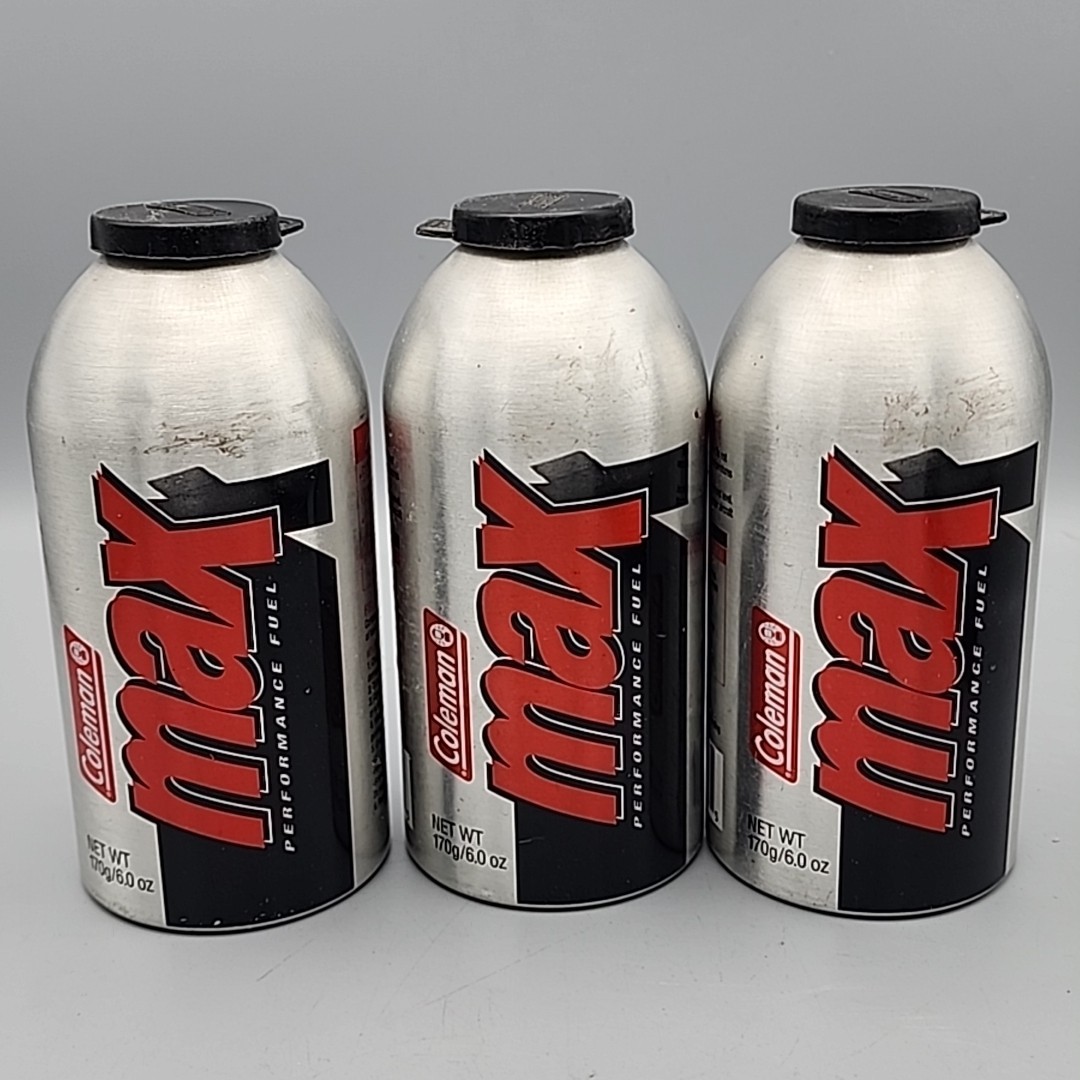 COLEMAN MAX Performance Fuel Cartridge 6oz 170g LOT OF 3