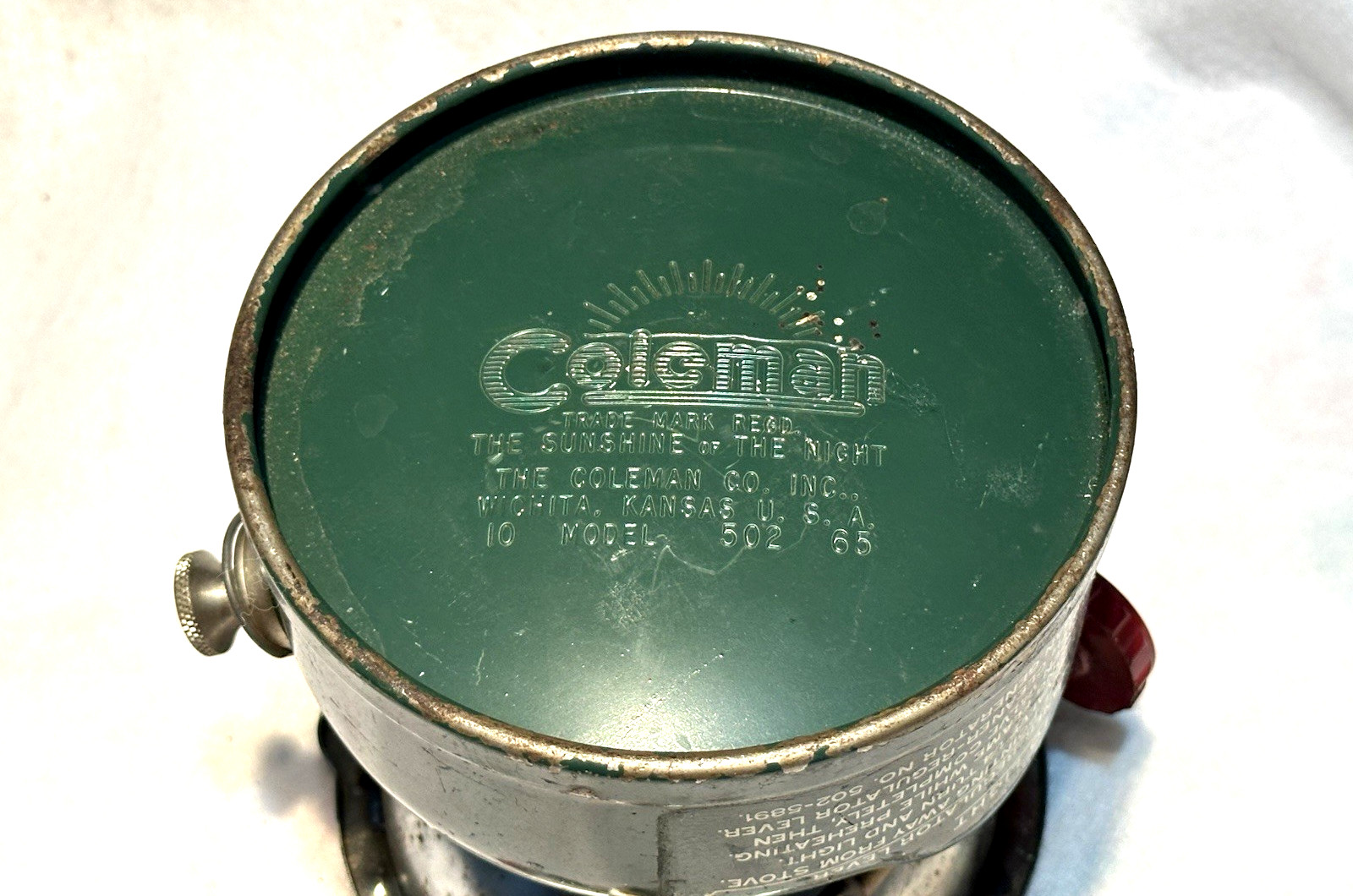 Vintage 1965 Coleman Model 502 Sportster Single Burner Camping Stove