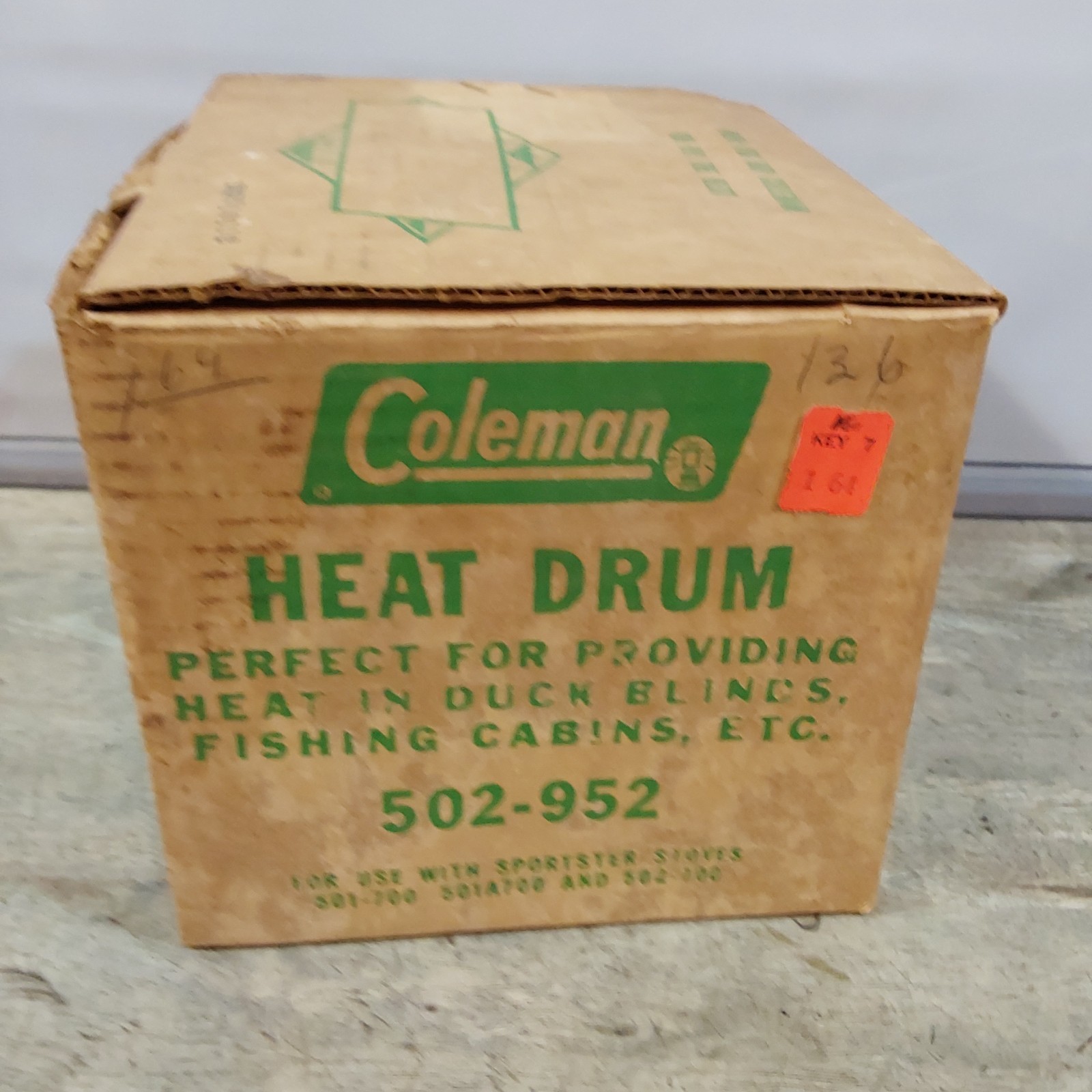 Vintage Coleman Heat Drum 502-952 Unused With Original Box – Scratches