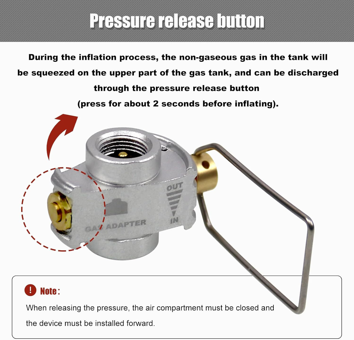 Backpacking Fuel Transfer Device Gas Canister Refill Adapter, Portable Outdoor G