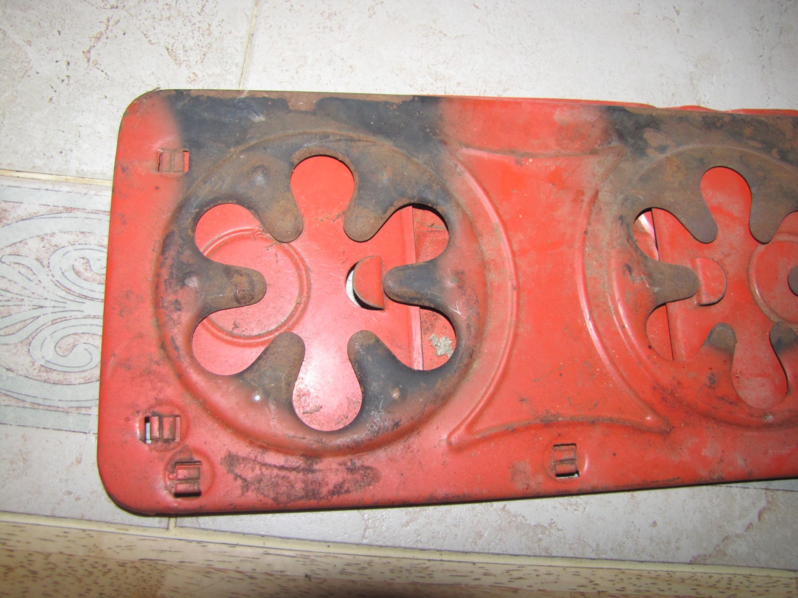 Sterno Cook Stove No 46 Foldable Metal Orange Vintage two burner used