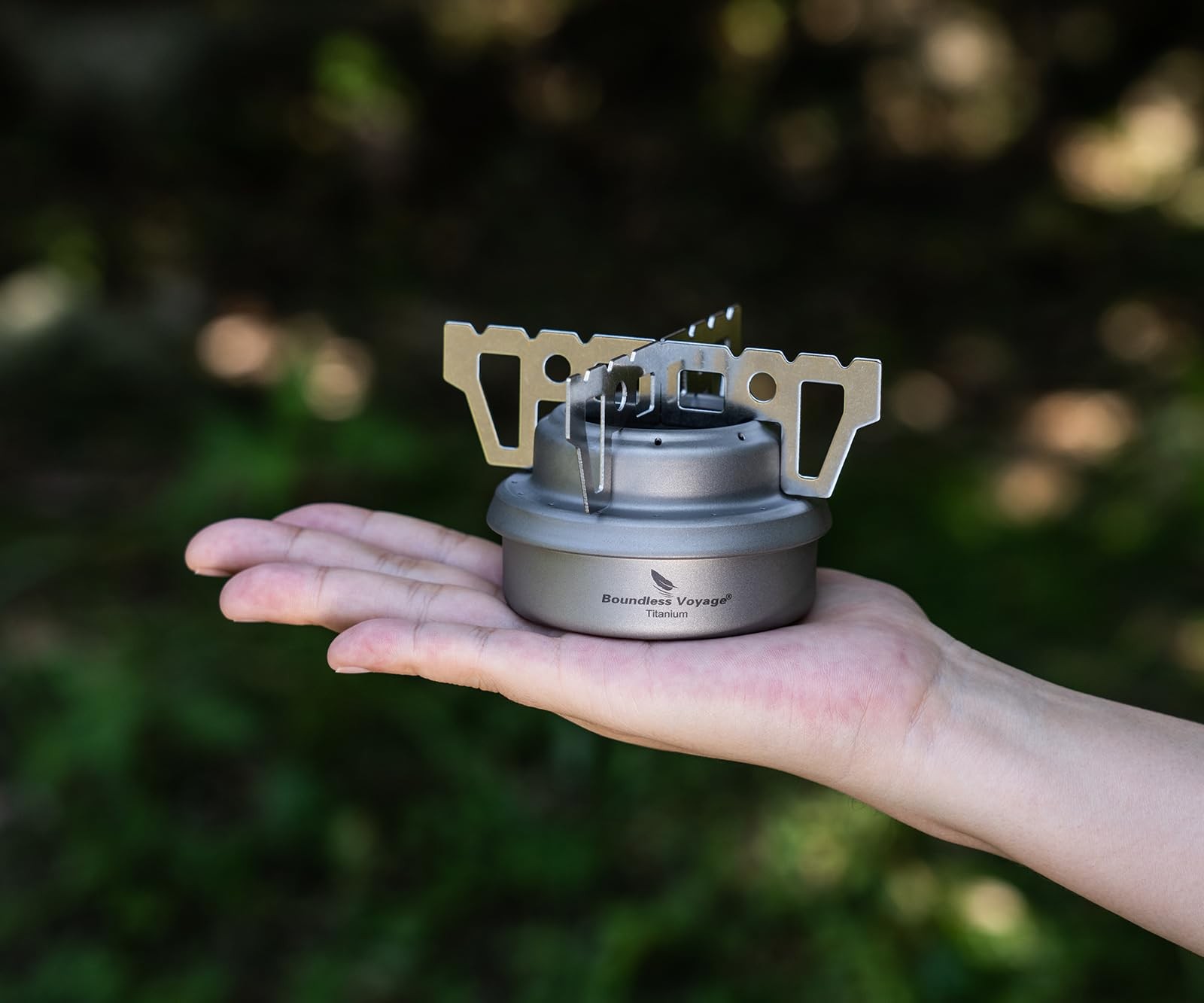 Titanium Spirit Burner Mini Alcohol Stove with Brackets Outdoor Camping Stove…