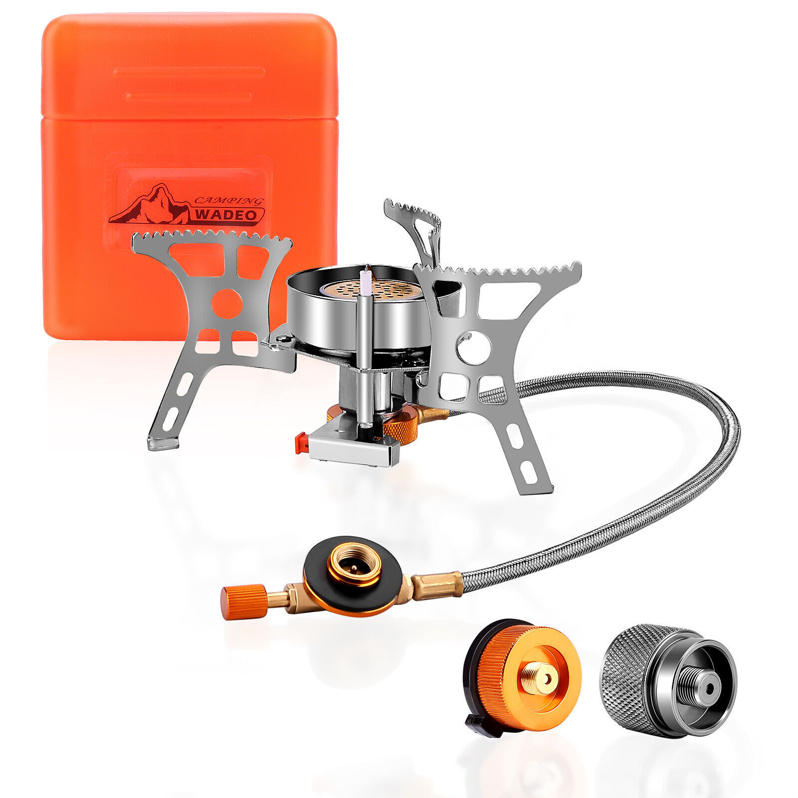 3900W Portable Backpacking Stove, Camping Gas Stove 1LB Propane Tank Adapter New