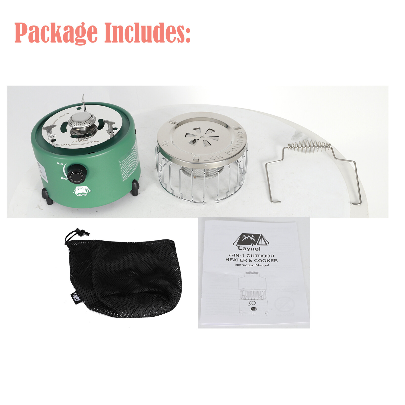 2 in 1 Portable Propane Heater Indoor Gas Stove Equipment for Outdoor Household