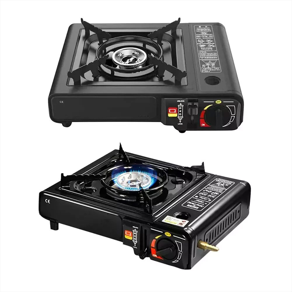 3500W Camping Stove Propane&Butane Windproof Fire Dual Fuel Brass Cooking Burner