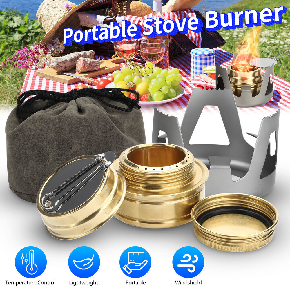 Outdoor Mini Portable Alcohol Stove Burner for Backpacking Hiking Camping Tool