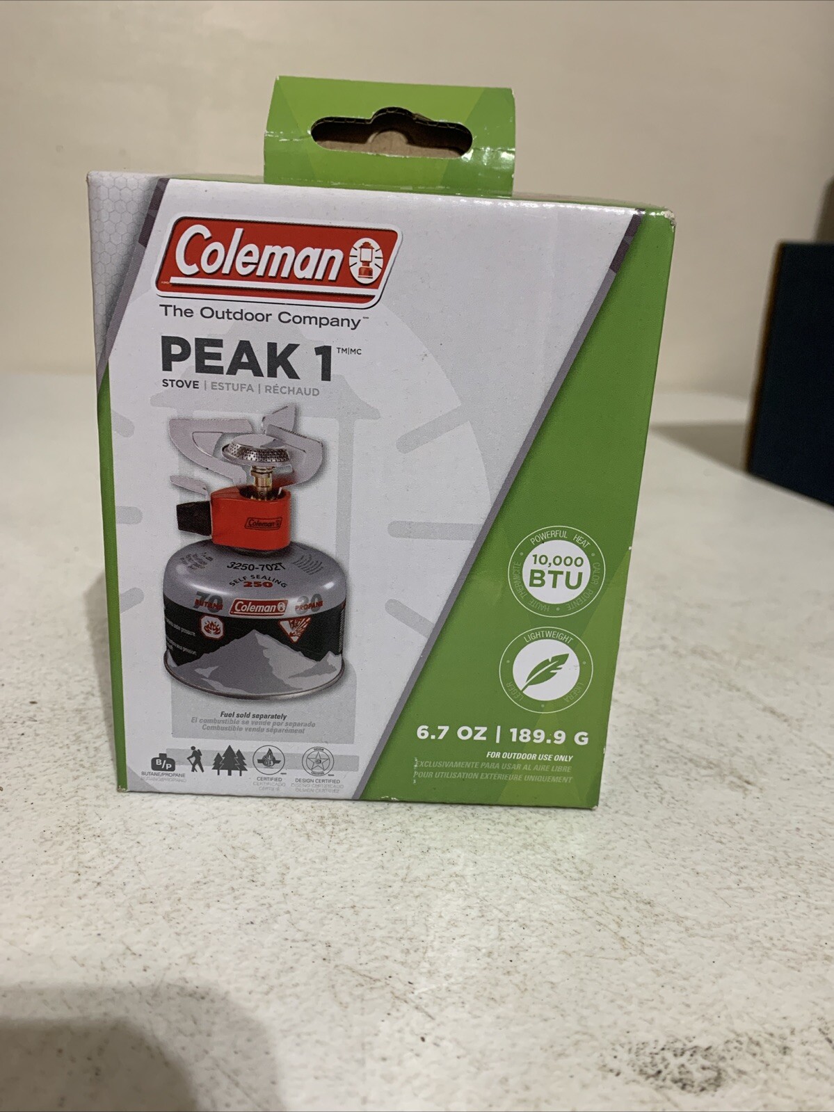 Coleman Peak One Butane/Propane Portable Stove – Multicolor (2000038017) new box