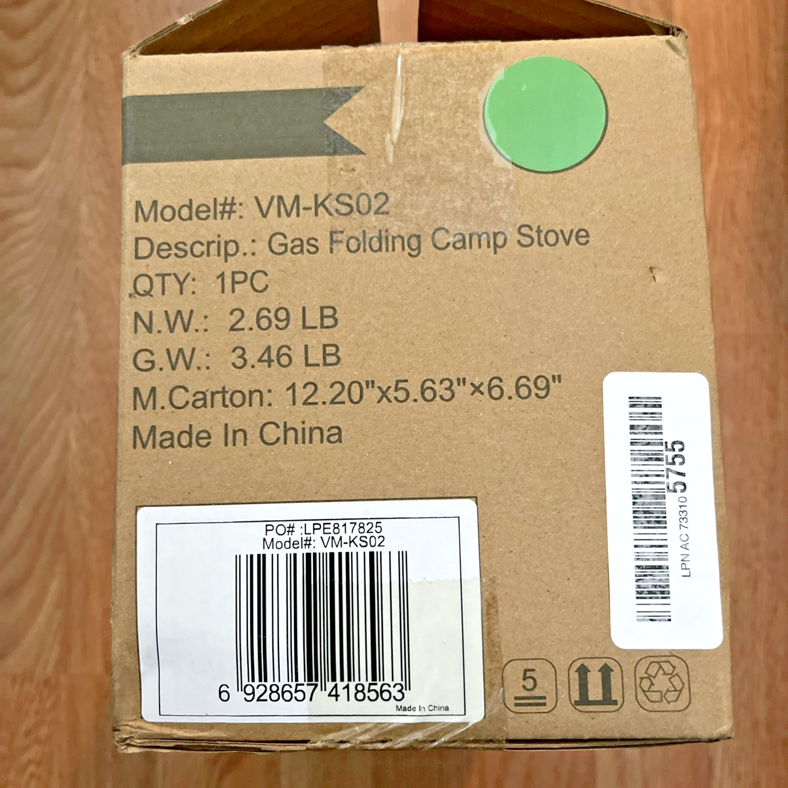 BIG HORN OUTDOORS Portable Butane Camping Stove w Carry Case Open Box