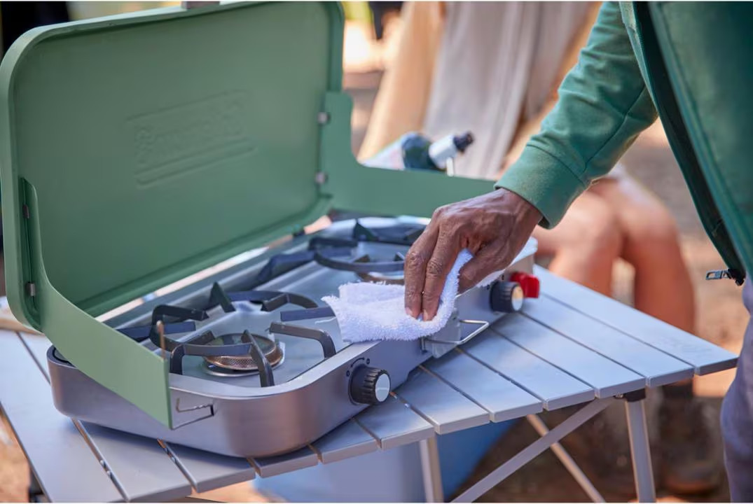 Coleman Cascade 3-in-1 Camp Stove Portable Propane Camping Grill, Hickory Moss