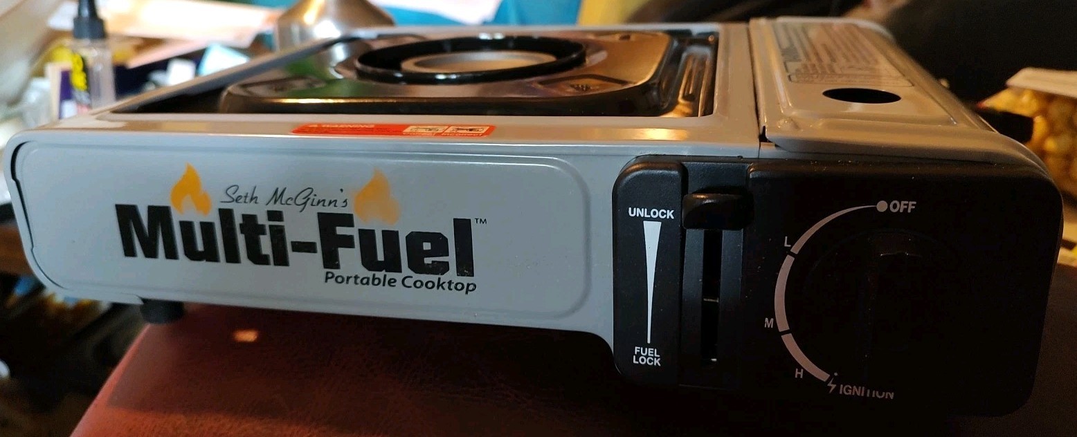 Seth McGinn’s Multi-Fuel Portable BurnerCooktop in Carrying Case Model SMDF 1401