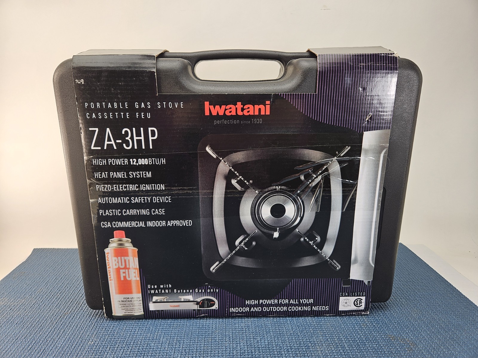Iwatani Portable Butane Cassette Gas Stove ZA-3HP Indoor/Outdoor Rated NEW