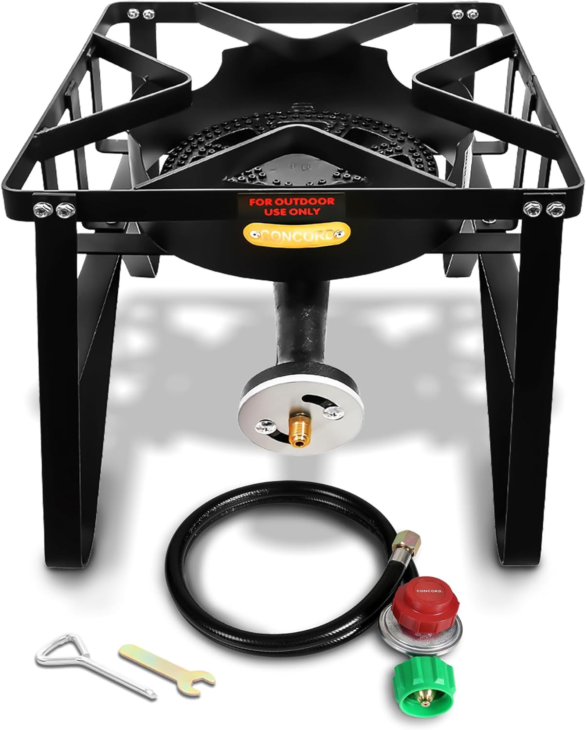 Concord Deluxe Banjo Single Propane Burner, 200,000 BTU Portable Outdoor Stove f