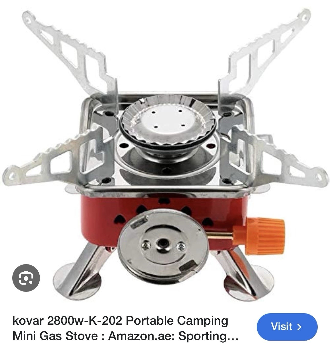Kovar 2800W-K-202 Portable Camping Mini Gas Stove. New In Box