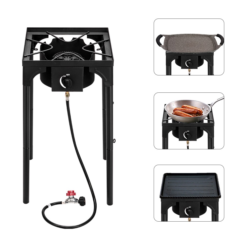 High Pressure Propane Gas Cooker Portable Cast Iron Patio Cooking Burner
