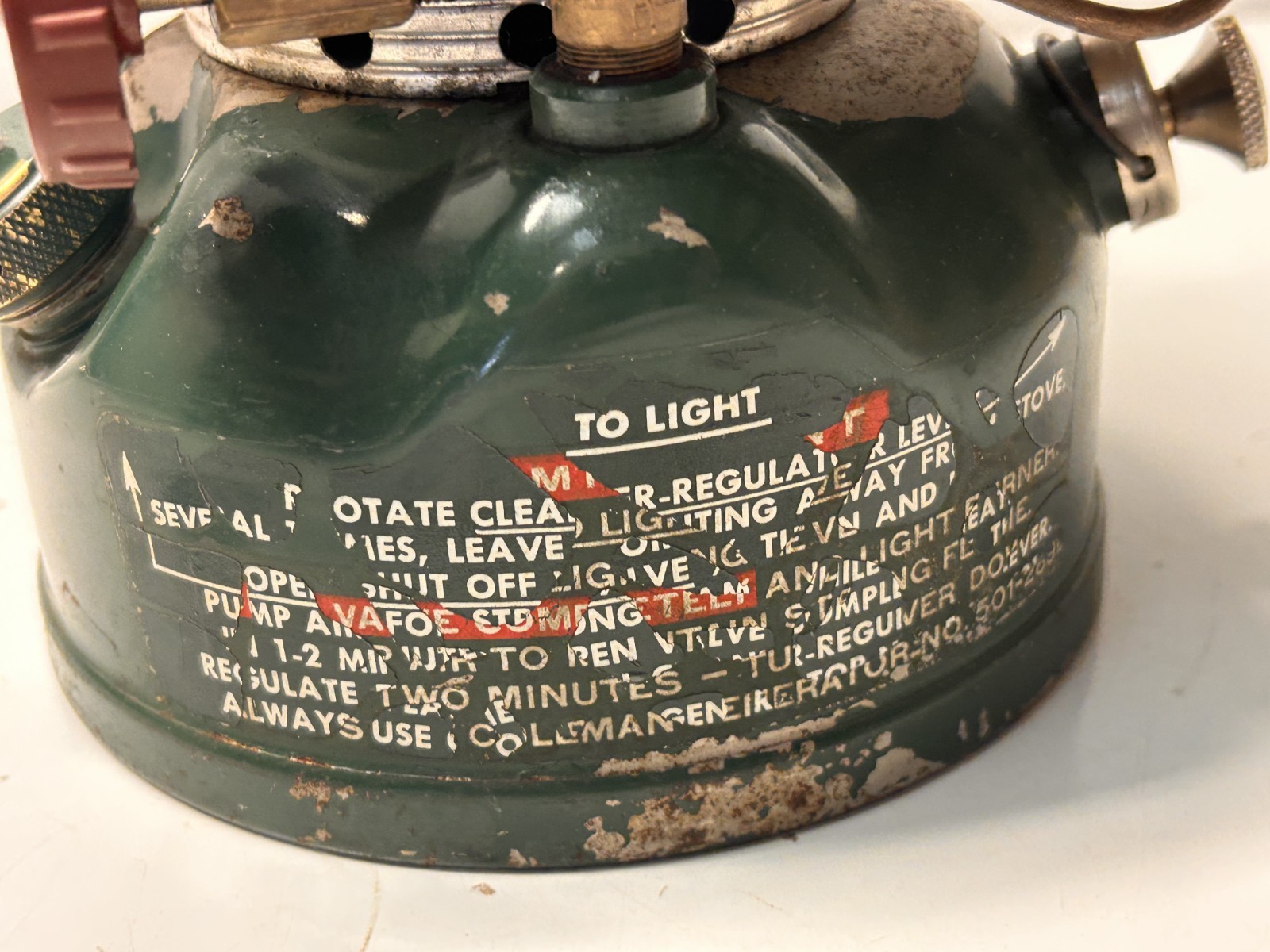 1962 Coleman Model 501 502 Sportster Camping Stove -For Restoration or Parts