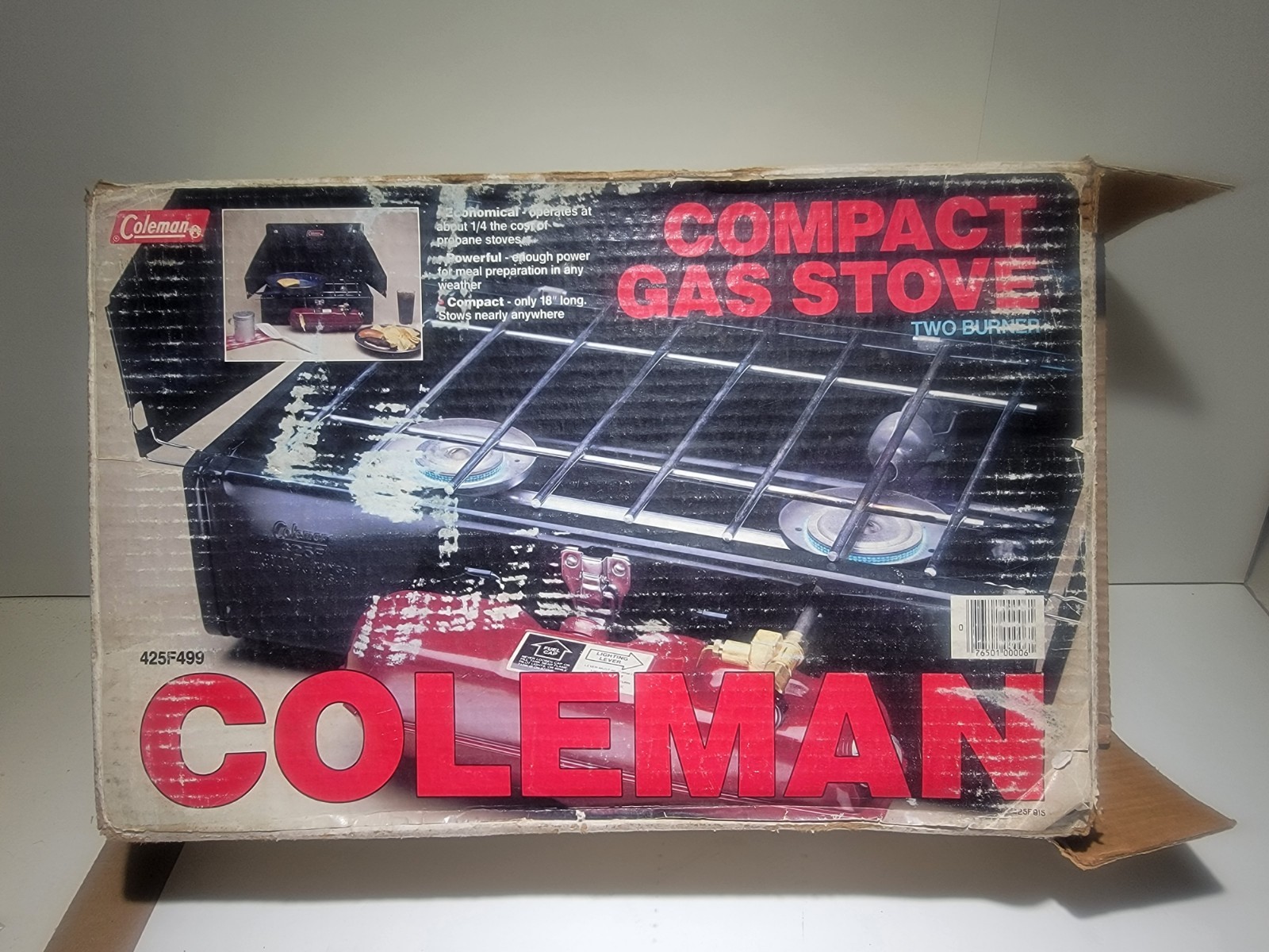 1987 Coleman 425F499 Gas Stove 2 Burner Green NEVER USED