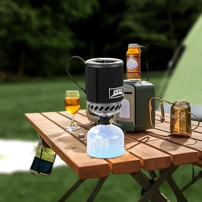 BRS-61 Camping Integrated Heat Collecting Pot Backpacking Cooking Stove System
