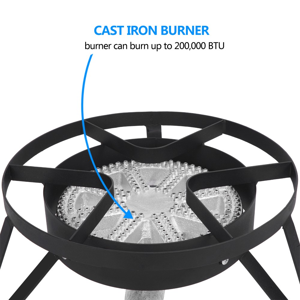 200000 BTU Outdoor Stove Propane Burner Gas Portable BBQ Grill Picnic Black Mini