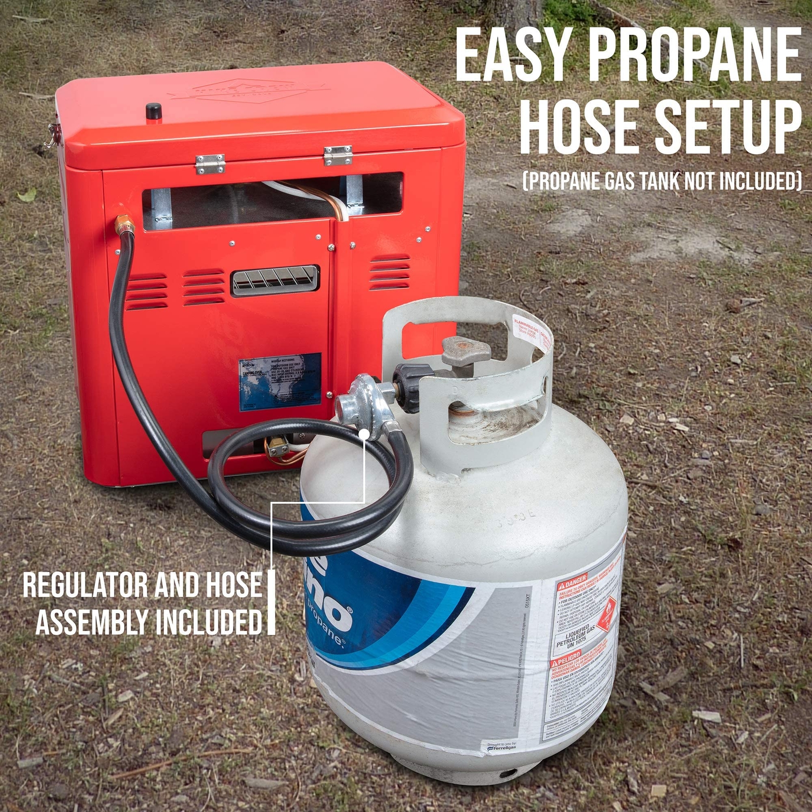 Hike Crew 2-in-1 Gas Camping Portable Propane Stove & Oven with Grill