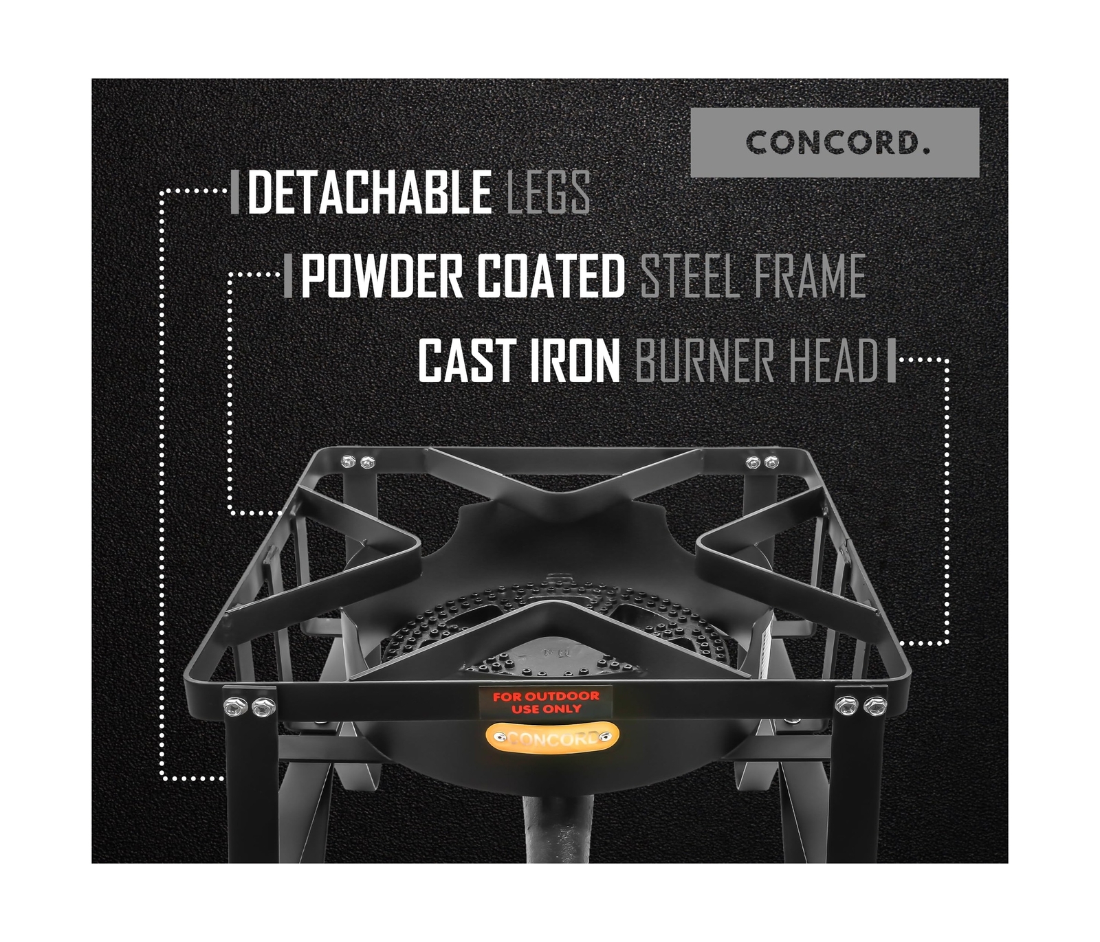 Concord Deluxe Banjo Single Propane Burner, 200,000 BTU Portable Outdoor Stov…