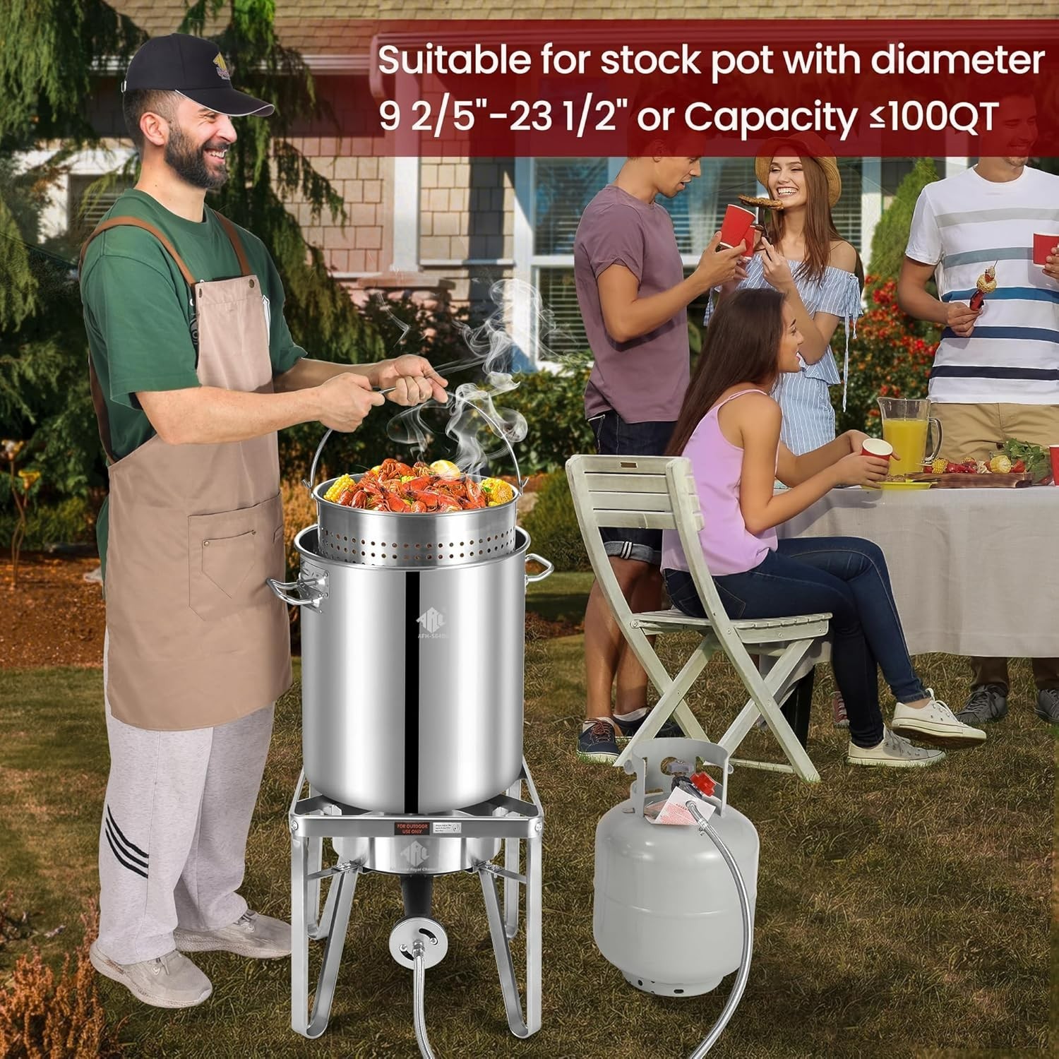 ARC Advanced Royal Champion ARC Propane Burner, 200,000 BTU Propane Stove