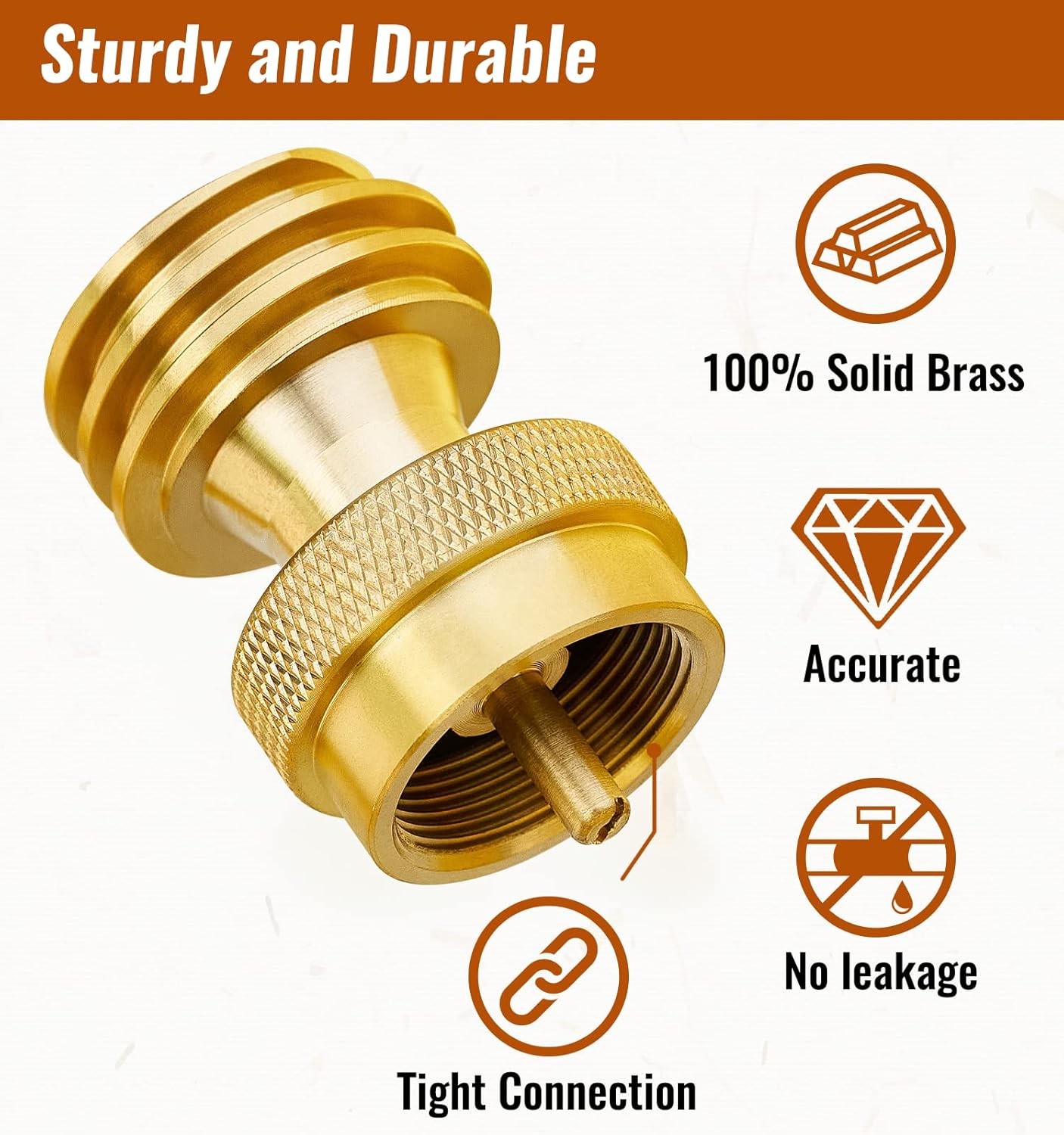 1lb Propane Tank Adapter, Solid Brass 20lb to Converter, Propane…