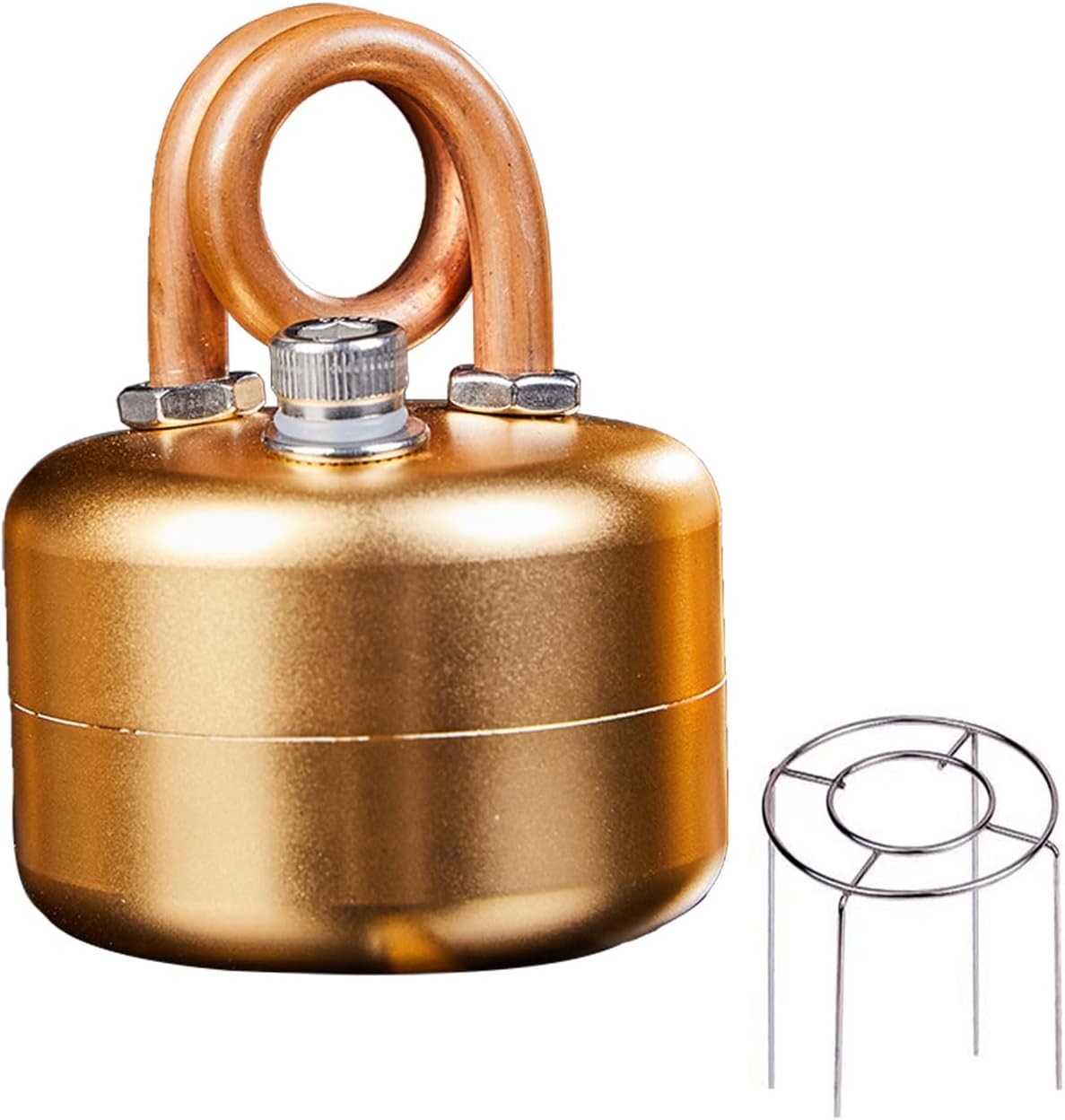 Mini Alcohol Camping Stove Lightweight Brass & Aluminum Spirit Burner with Stand