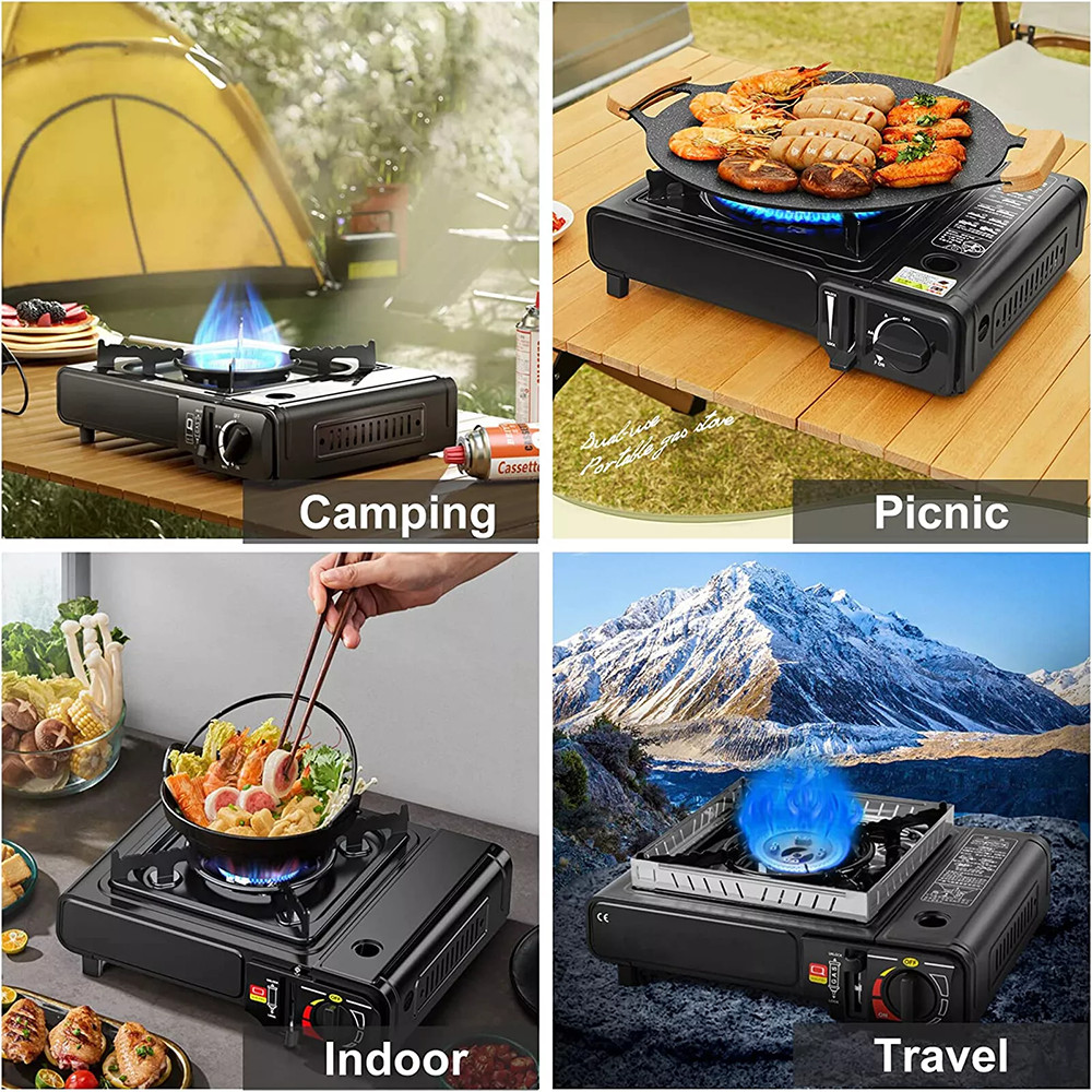 3000W Camping Stove Propane&Butane Windproof Fire Dual Fuel Brass.Cooking Burner
