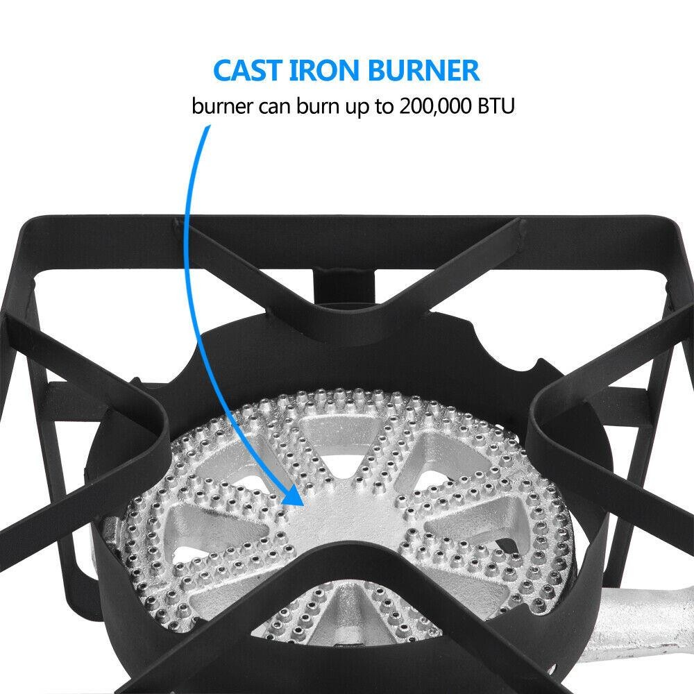 200,000 BTU Single Burner Liquid Propane Garden Outdoor Camping Patio Stove BBQ
