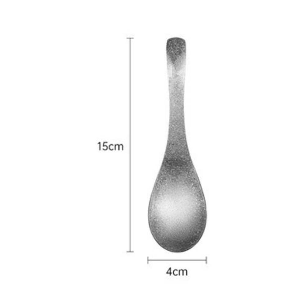 15.4cm Titanium Spoon – Pure Metal Oxidation Resistant Soup Dessert Spoon