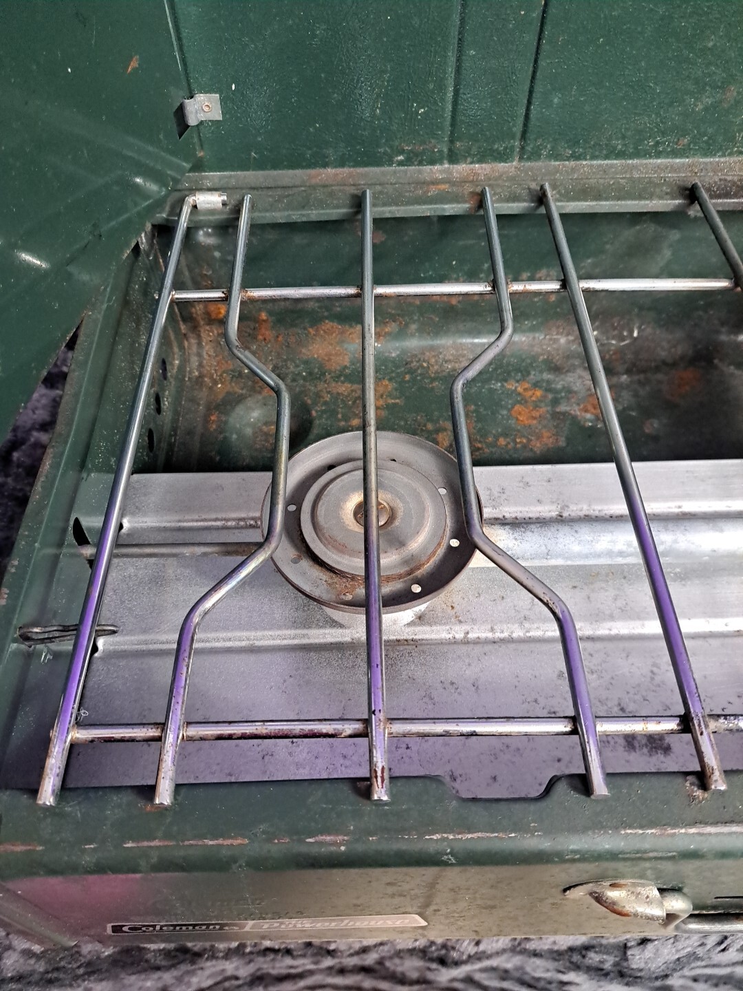 Coleman 413H 2 Burner Campstove Powerhouse NO TANK LP CONVERTED CLEAN & TESTED!
