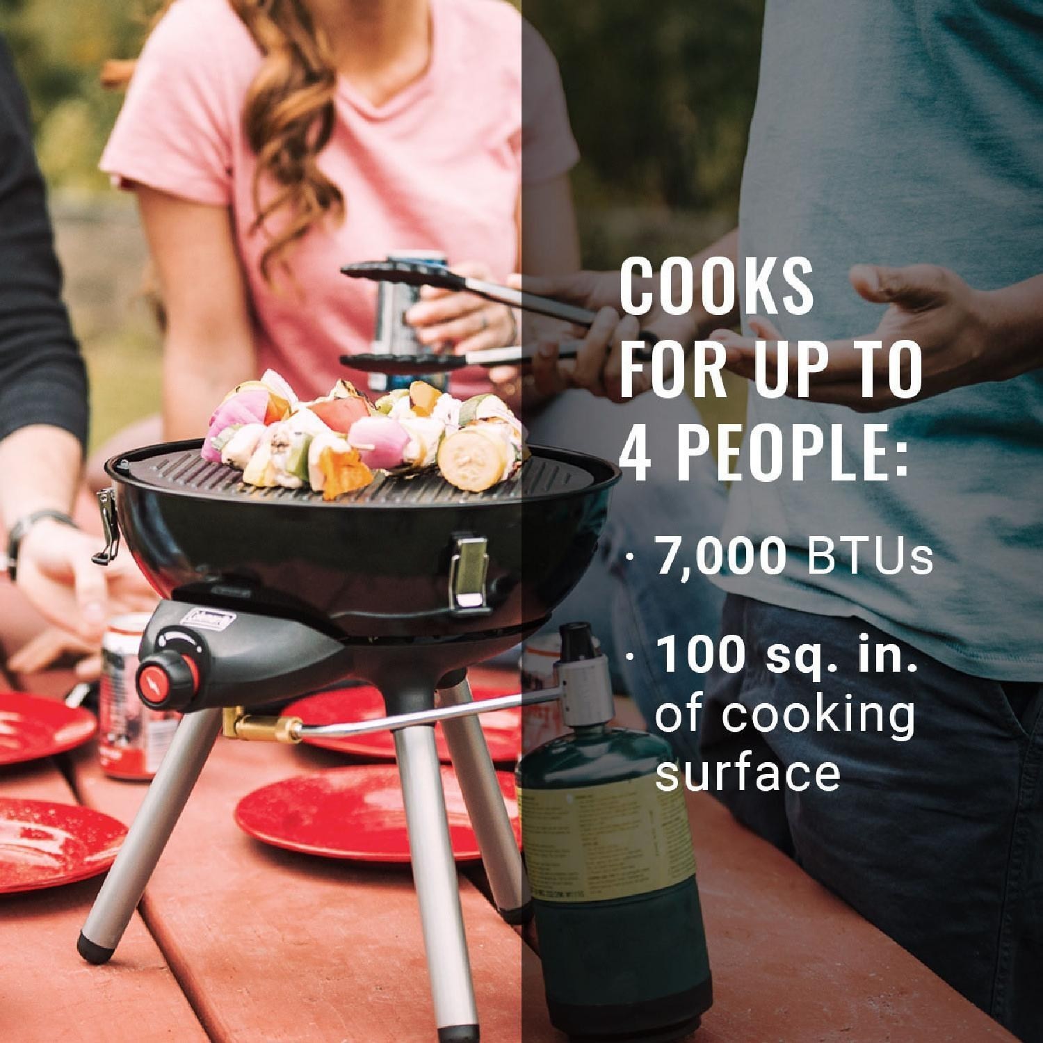 Coleman 4 In 1 Portable Propane Gas Cooking System Camping Stove Grill Outdoor