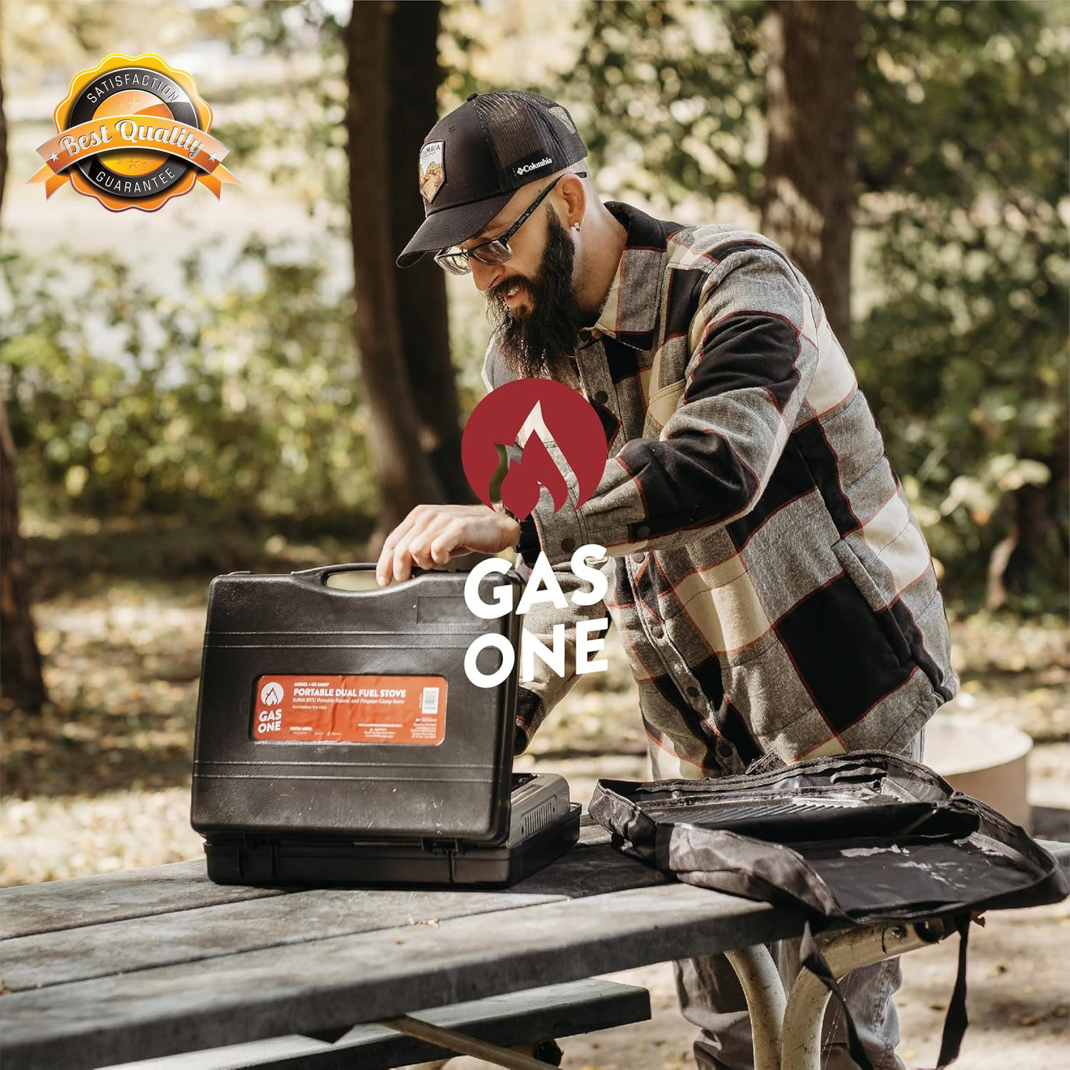 Portable Dual Fuel Camping Stove Propane Butane Emergency Case GS-3400P