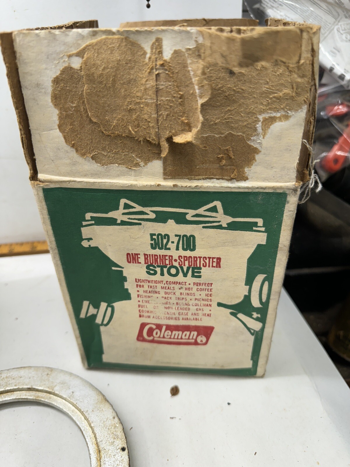Vintage Coleman 502 Green Sportster Camp Stove With Box