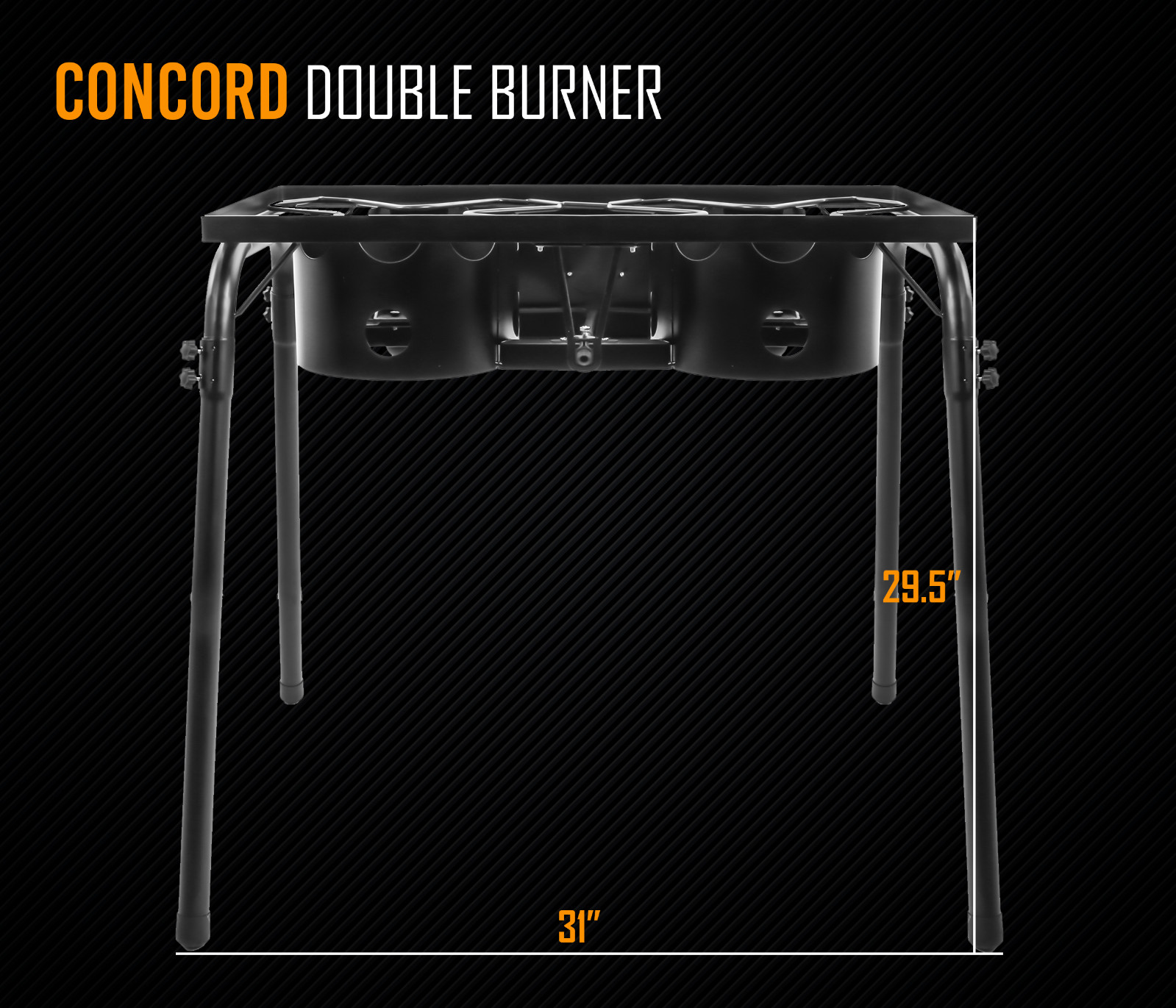 CONCORD Double Propane Burner, Outdoor 2 Burner Camping Stove