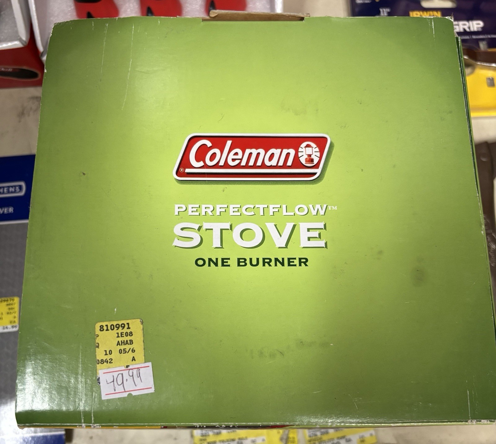 Coleman PerfectFlow Stove One Burner Portable Propane Canister Camping 10000 BTU