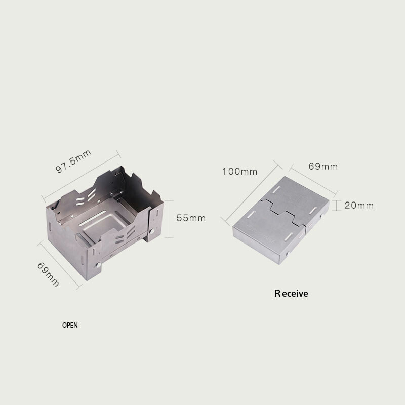 Peninsula Pure Titanium Solid Alcohol Furnace Small Stove Camping Folding Stove