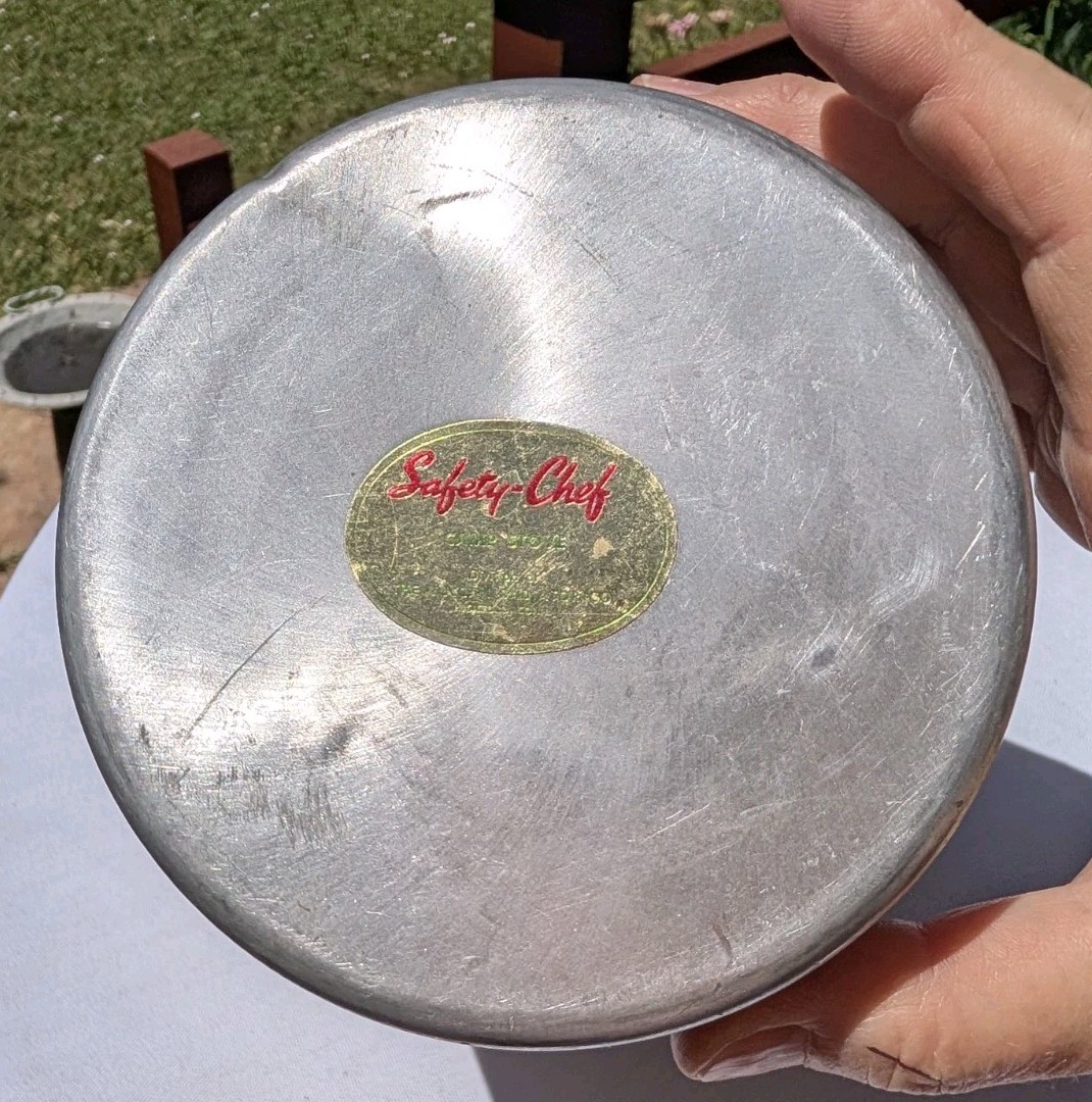 Vintage Svea 123 Brass Backpacking Camp Stove Optimus Sweden w/ Safety Chef Pots