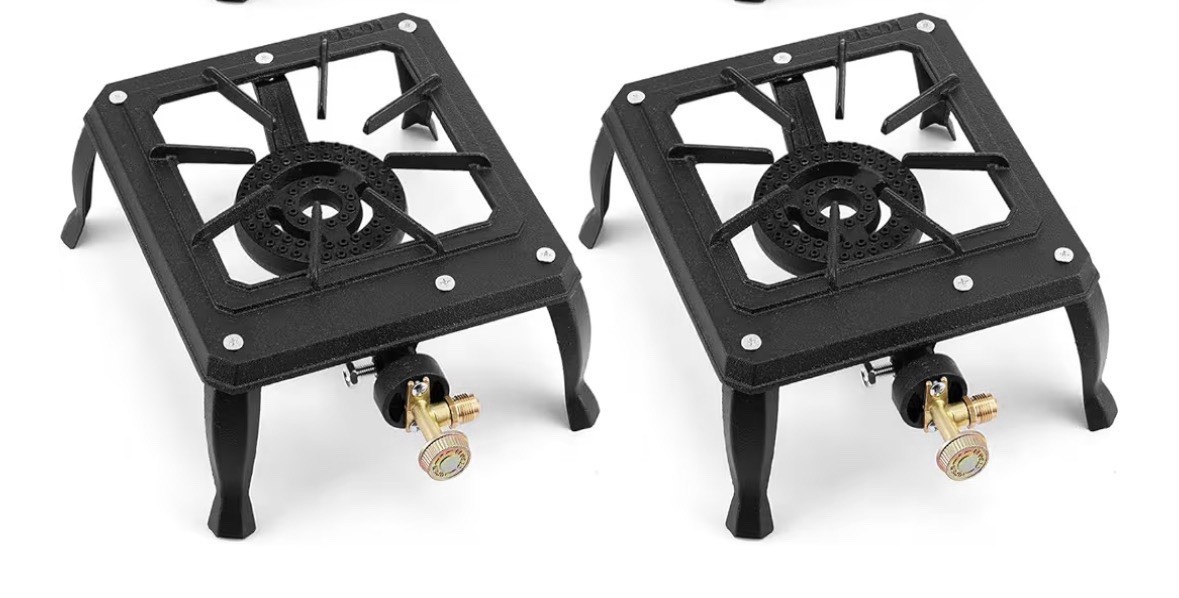 2 Pack-Portable Single Burner Cast Iron Propane LPG Gas Stove Outdoor Camping