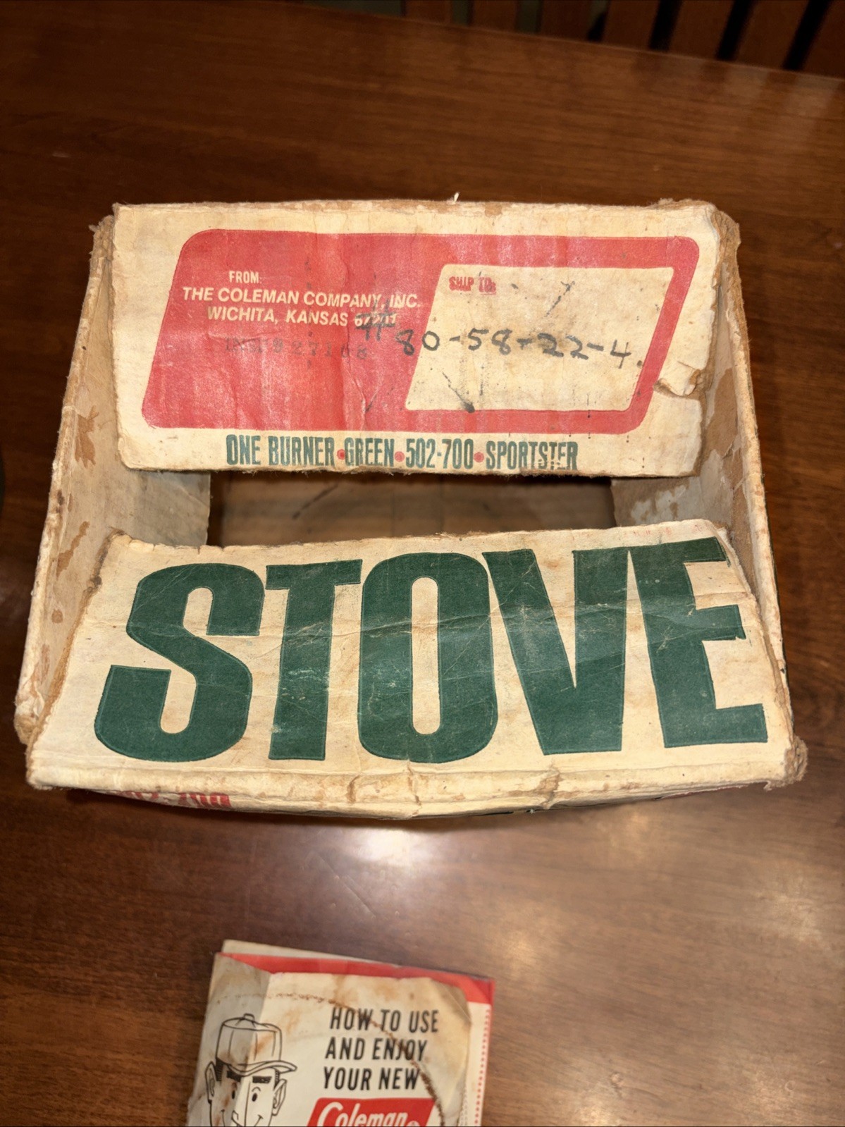 Vintage 1969 Coleman Sportster Single Burner Camp Stove 502-700 Box And Papers