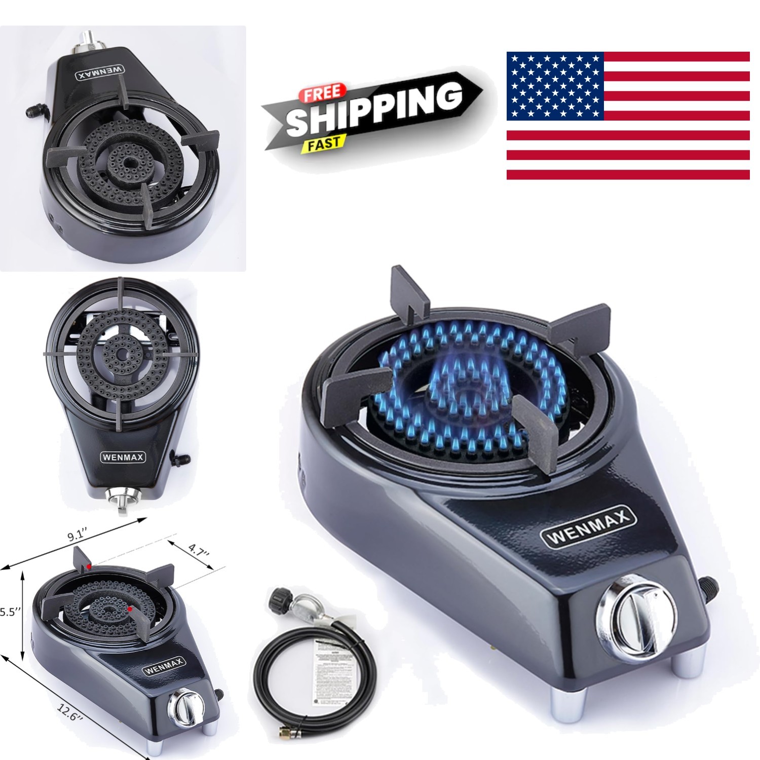 High Heat Output Propane Stove 15000 BTU Ideal for Camping and Outdoor Cooking