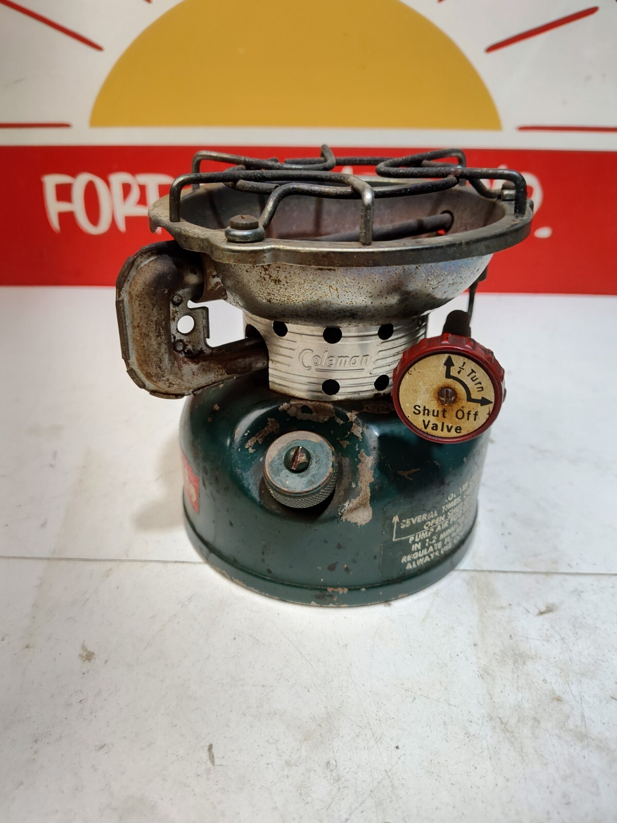 Coleman 1962 One Burner Green 502-700 Sportster Stove Dated 5/64 Tested Works