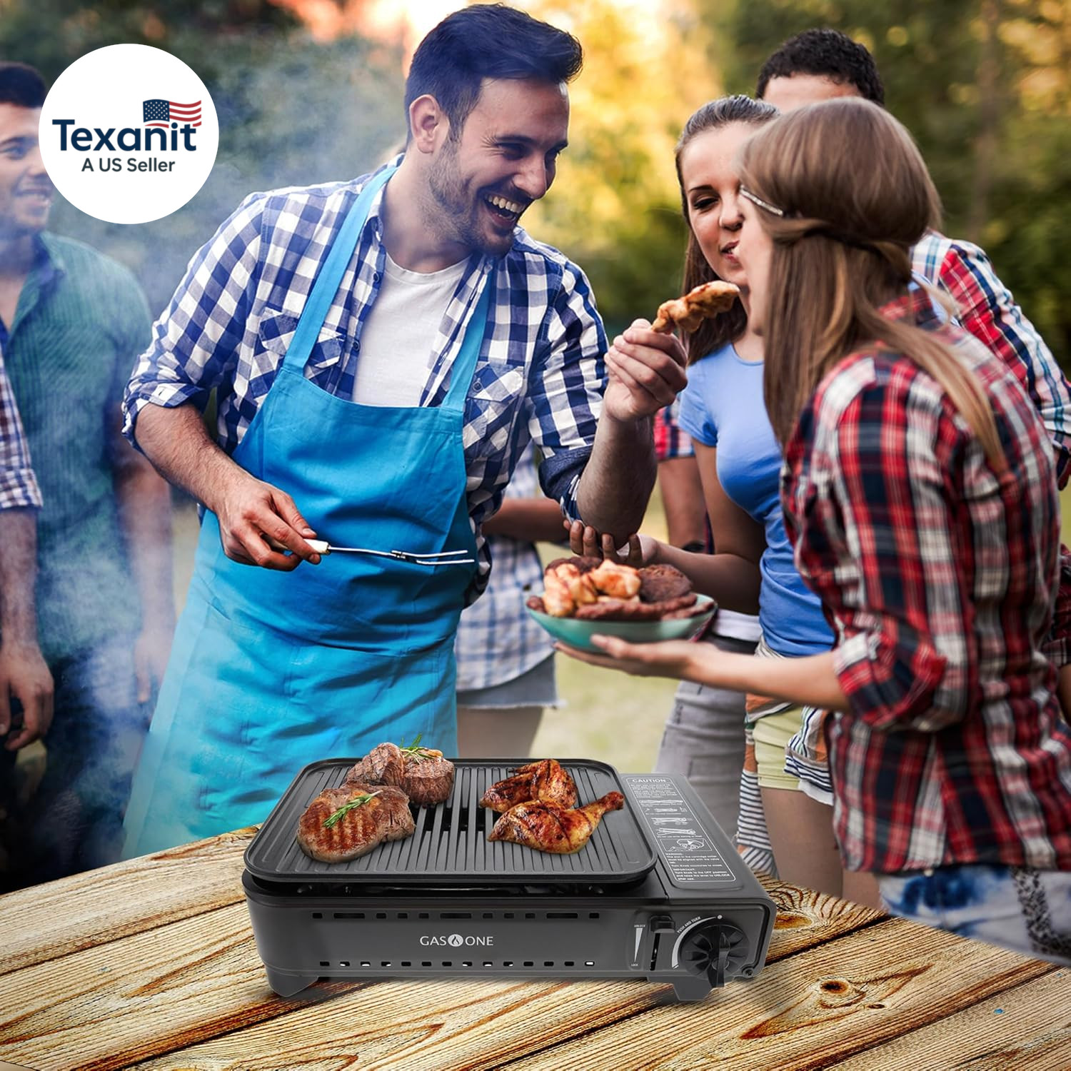 Propane or Butane Grill Stove GS-2400P Dual Fuel Portable Camping Grill Gas Stov