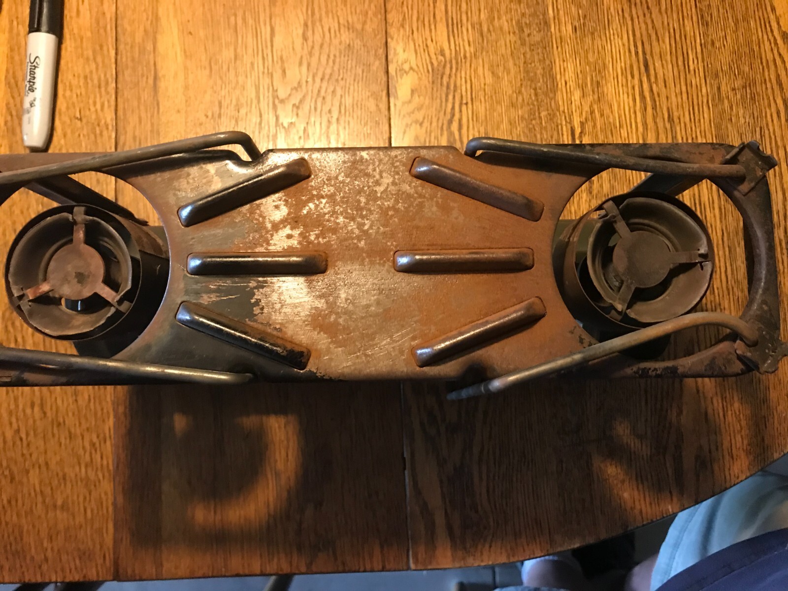 WWII U.S Military Gas Field Stove Double Burner w/ Case 1945