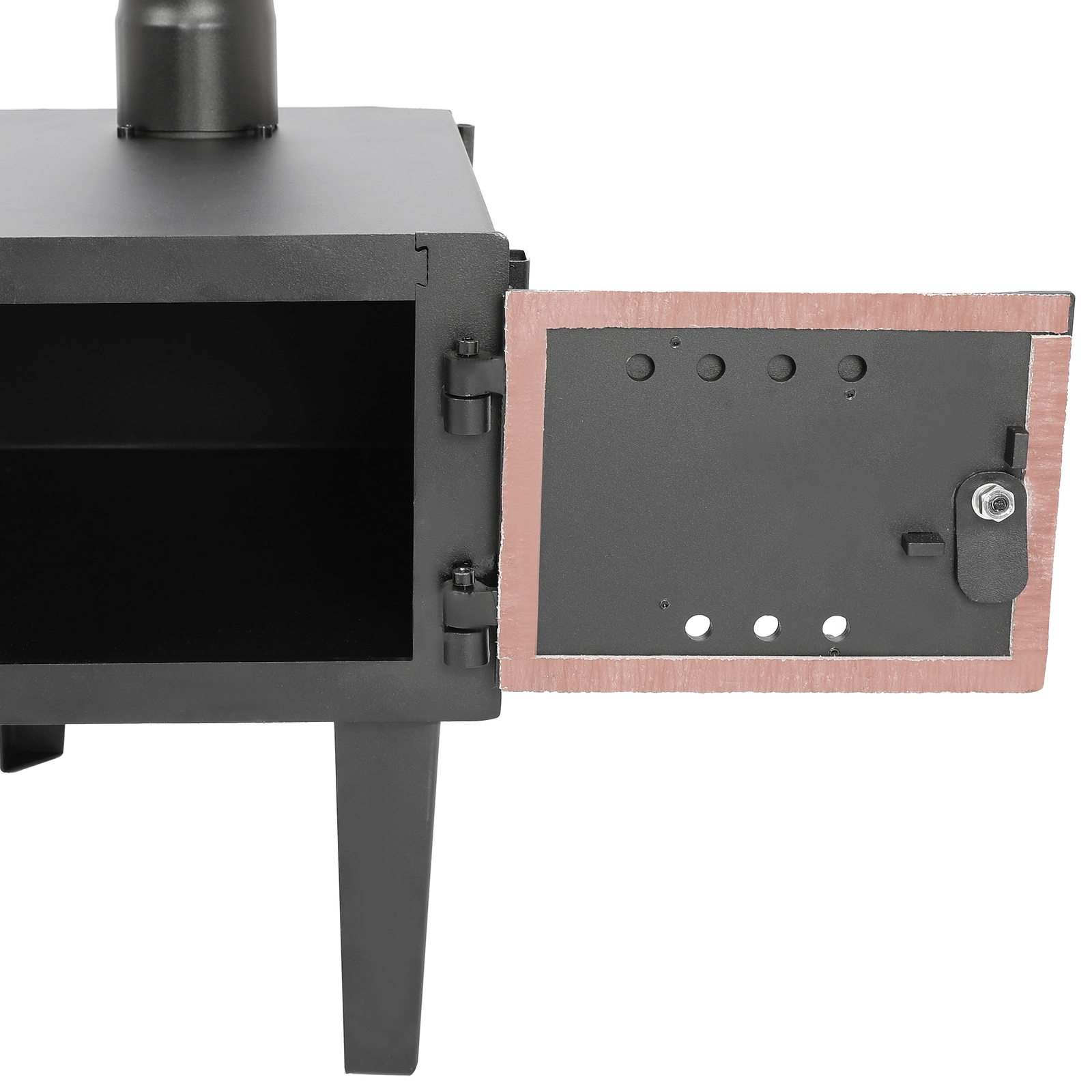 Steel Outdoor Wood Burning Stove for Cooking Hiking with Chimney Pipe Portable