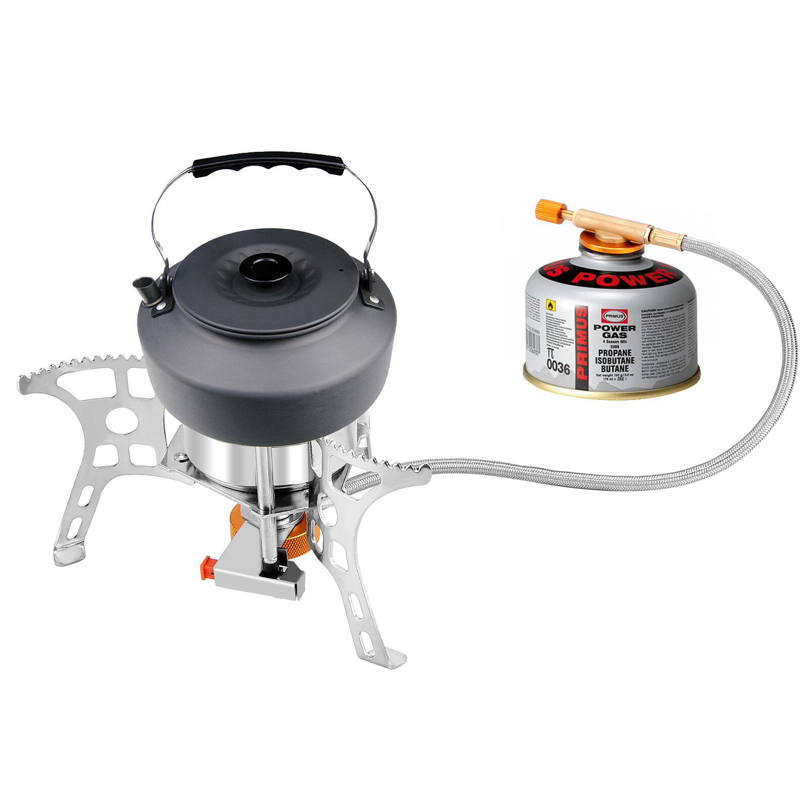 3900W Portable Backpacking Stove Camping Gas Stove 1LB Propane Tank Adapter