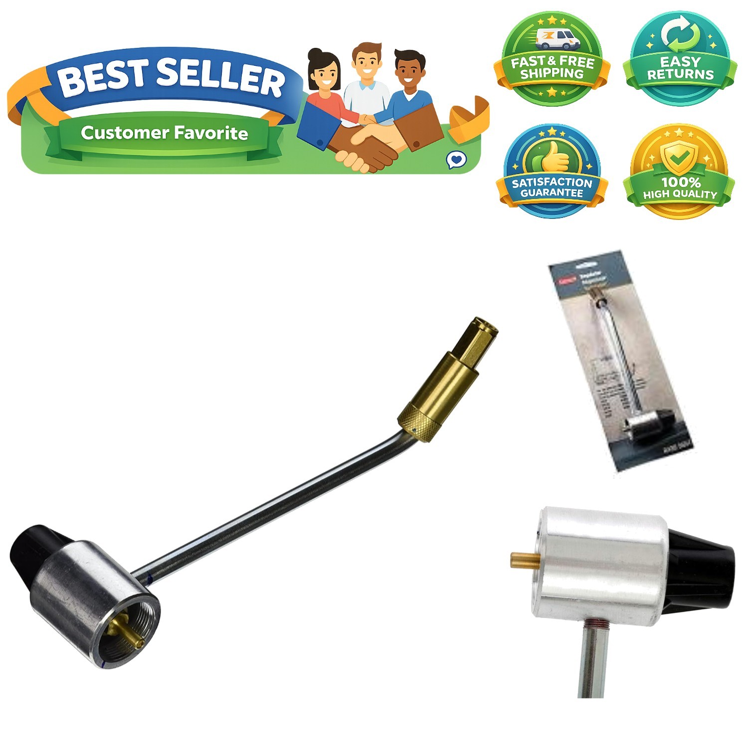 Gas Stove Pressure Regulator, Maintains Stable Propane Gas Pressure, Compatib…