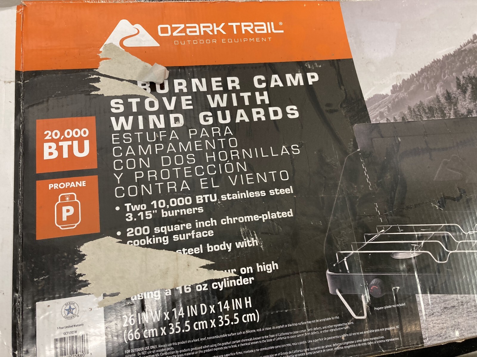 Ozark Trail 2-Burner 20,000 BTU Propane Camp Stove